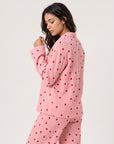 Amour Button-Up Set, heart-print pyjama set, view 5