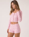 Fleurette Sleep Set, floral-print sleep set, view 3