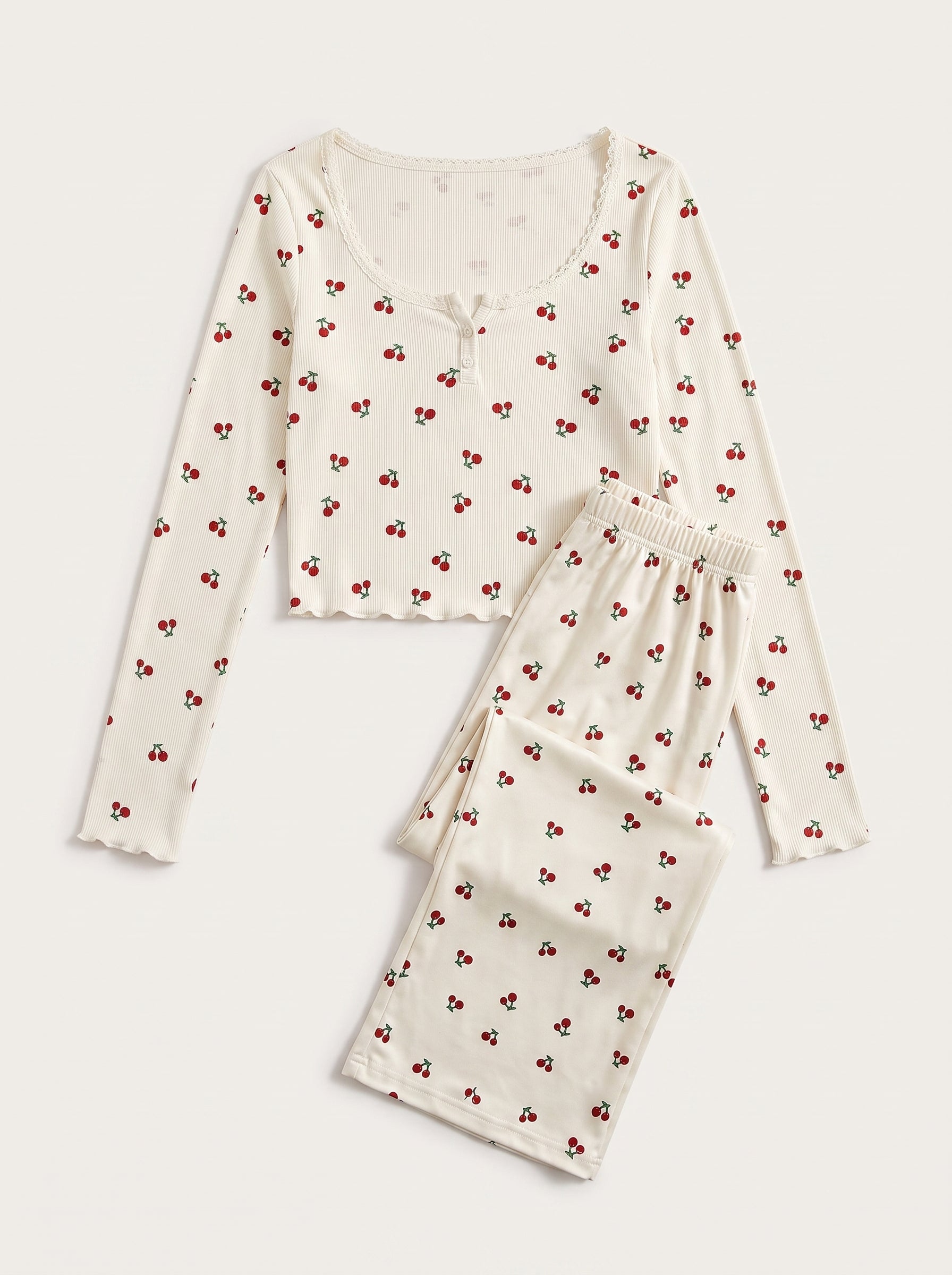 Cerise Lounge Set, cherry-print lounge set, view 2