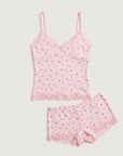 Rosalie Short Set, floral-print short set with a lace-trim camisole and matching shorts