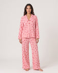 Amour Button-Up Set, heart-print pyjama set, view 3