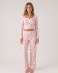 Cerise Lounge Set, cherry-print lounge set, view 3