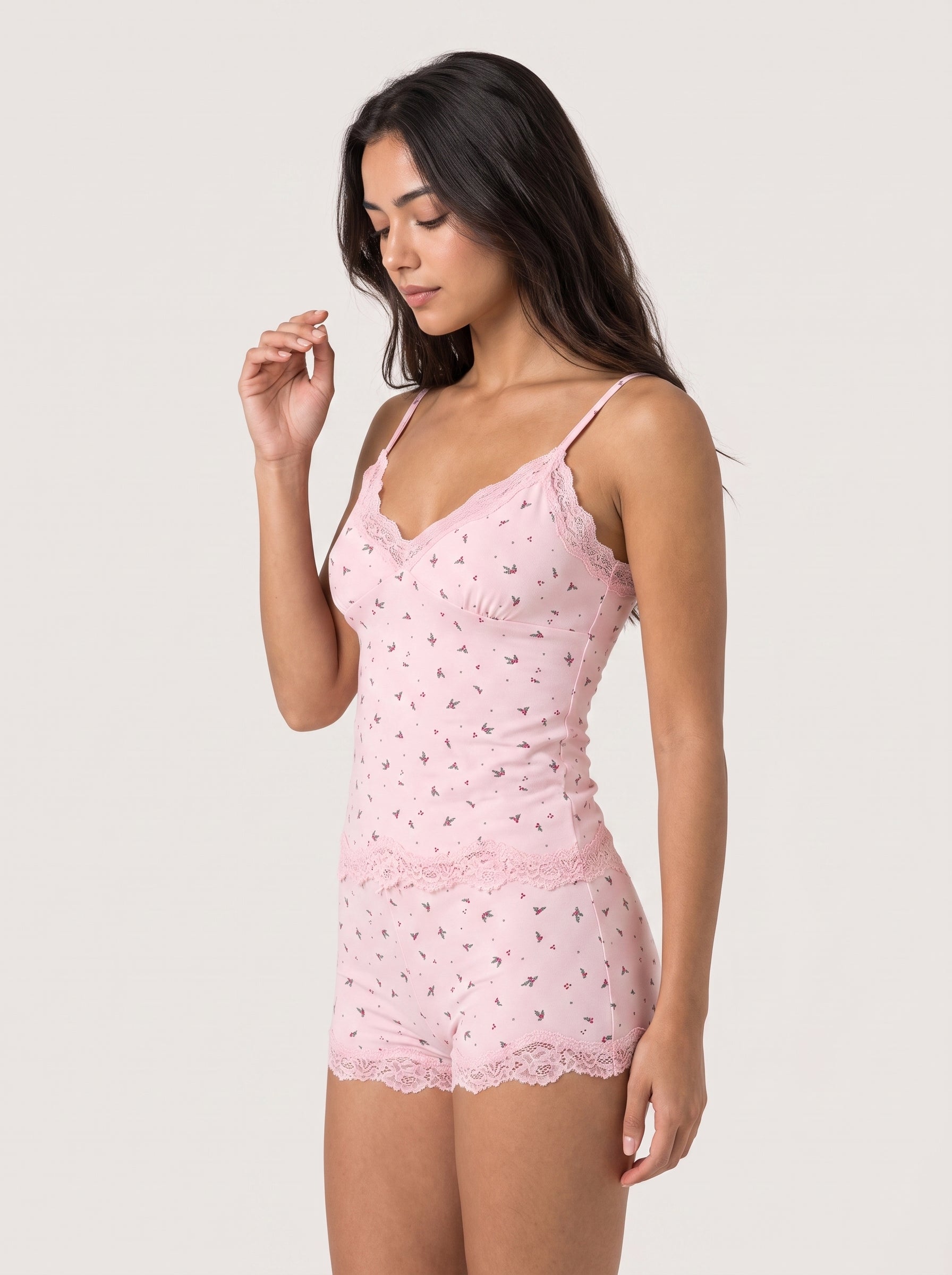 Rosalie Short Set, floral-print short set, view 4