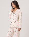 Amour Button-Up Set, heart-print pyjama set, view 8