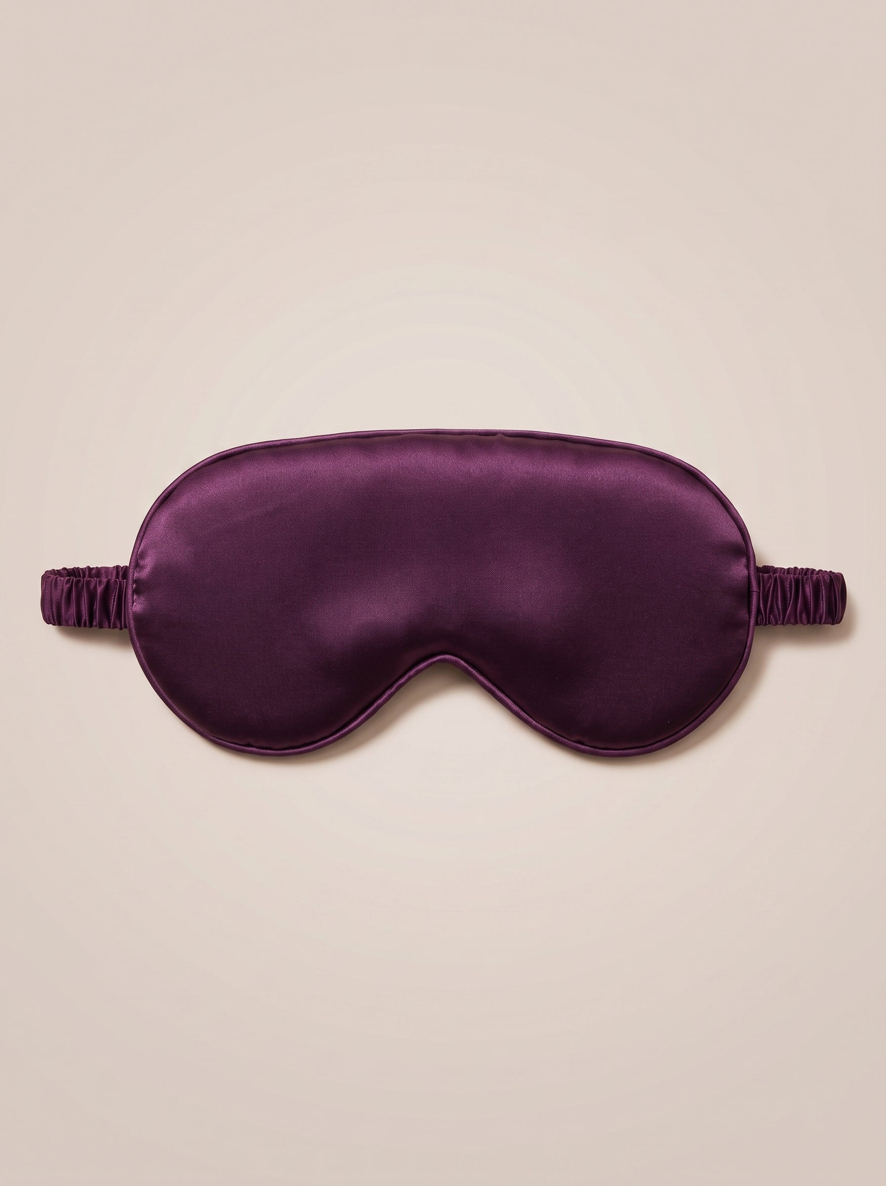 Nuit Sleep Mask in wine, satin sleep mask with a contoured nose panel and adjustable strap